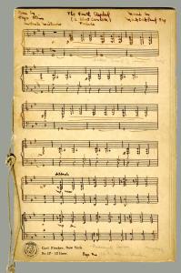 Fax's The Fourth Shepherd music manuscript