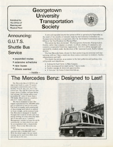 Printed announcement of the start of GUTS bus services