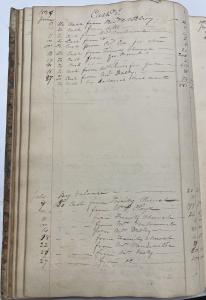 Financial record showing receipt of $450 from slave trader for sale of Gabriel Dorsey