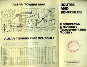 Printed yellow GUTS schedule, page 1