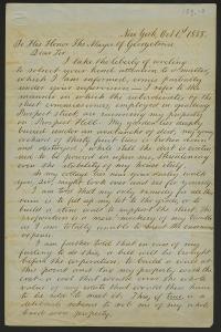 First page of a handwritten letter from E.D.E.N. Southworth, 1858