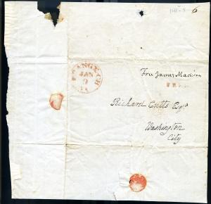 Order of payment to Abram Eddins signed by James Madison