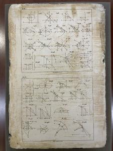 Lithographic stone with figures illustrating principles of geometry