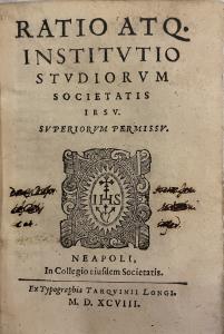 Title page of the Ratio Studiorum