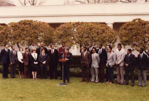 Presidential audience for NCAA Champion Hoyas