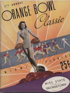 Program from the Orange Bowl