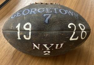 Football from NYU-GU game