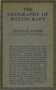 Dust jacket of the first edition of "The Geography of Witchcraft"