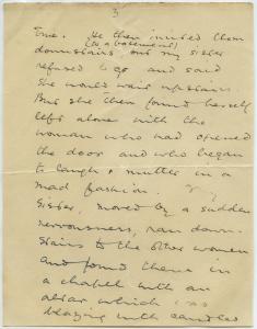 Letter from Countess vanden Heuvel to Montague Summers, page 3