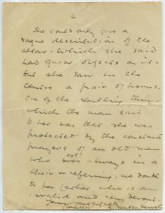 Letter from Countess vanden Heuvel to Montague Summers, page 5