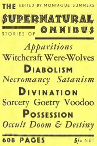 Dust jacket design for The Supernatural Omnibus, 1931