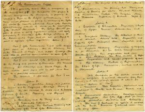 The Necromantic Tripos manuscript, by C.D. Broad, pages 1-2