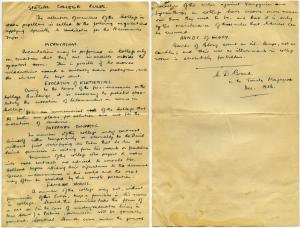 The Necromantic Tripos manuscript, by C.D. Broad, Special College Rules and last page