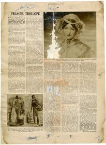 "Frances Trollope", galley sheet with photographs