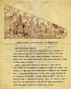 Letter from Arnold van Gennep to Montague Summers, 1935, front