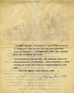 Letter from Arnold van Gennep to Montague Summers, 1935, back