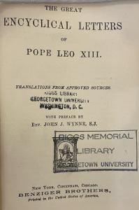 Title Page of The Great Encyclical Letters of Pope Leo XIII