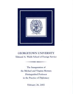 Front cover of inaugural program