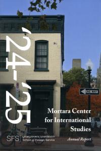 Cover of most recent Mortara Center annual report