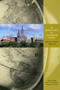 Cover of first Mortara Center annual report