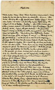 Chapter one, page one, of the Meet the Monk manuscript by Montague Summers