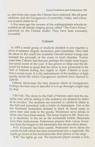 Printed history of Cabaret at Georgetown University