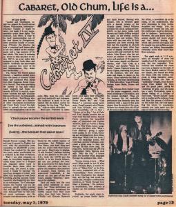 Review of Cabaret 1979 in the Voice