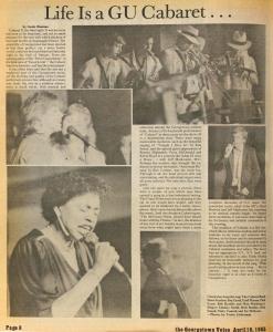 Review of Cabaret 1985 in the Voice