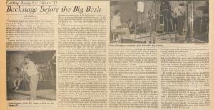 Article about preparations for Cabaret 1986 in The Hoya