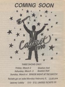 Ad showing a silhouette of a man holding a saxophone