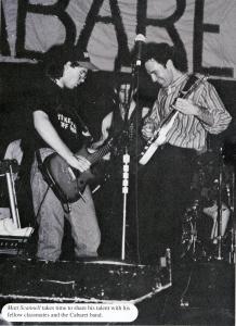 Photograph of performers on stage