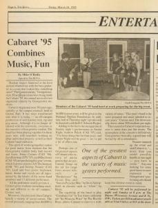 Review of Cabaret 1995 in The Hoya