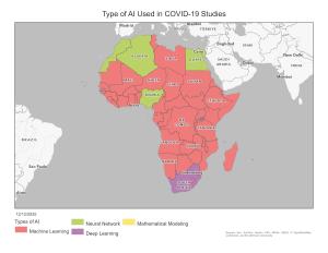 A colorful map showing the countries of Africa