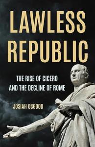 Book cover with title and author information and a photograph of a roman sculpture