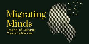 Journal cover image with text and the profile of a person with several small illustrations of birds flying at the back of the person's head