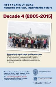 Introductory Poster for Decade 4, with people standing in front of Capitol