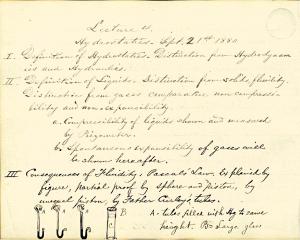Lecture Notes with diagrams from Father Curley's Journal