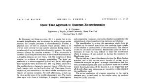 Start of Feynman's 1949 Physics Review Article