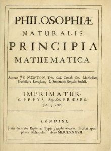Title page from Newton's Principia 1687