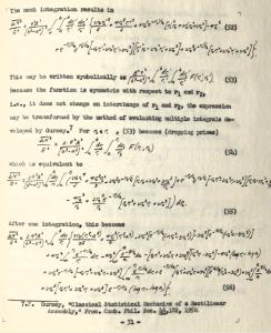 Equations from Vera Rubin's Georgetown Physics Dissertation 1954