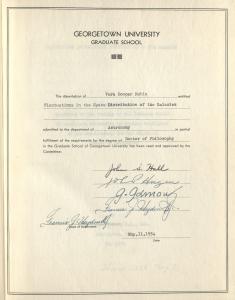 Vera Rubin Dissertation Georgetown 