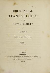 Title Page of Journal issue that included Thomas Young's 1802 article on the Double Slit Experiment