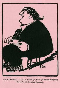 Portrait of Summers by the popular cartoonist Matt for the Evening Standard, 1925