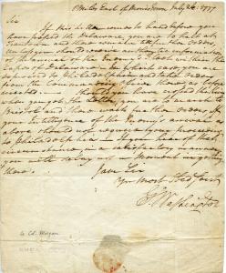Letter from George Washington to Daniel Morgan