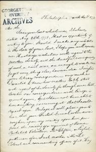 Letter from Ferdinand Farmer, S.J.