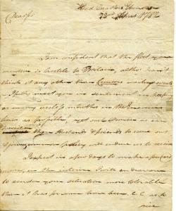 Letter from Anthony Wayne to Col. Jackson