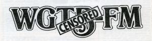 WGTB-FM log with the word "censored" printed across it