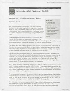 Print out of statement on the GU website, page 1.