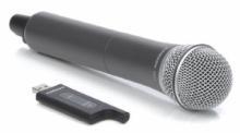 The Samson Wireless USB Microphone with its USB dongle