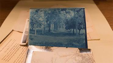 A cyanotype from the Woodstock College Archives